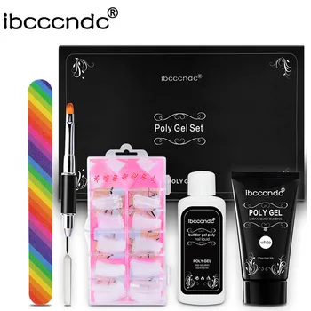 

manicure tools Poly Gel Lasting False Nails Liquid Double-end Nail Brush Pusher Dead Skin Set инструменты для маникюра #ZC