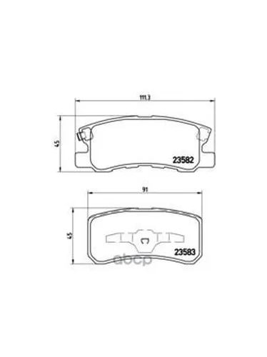 Колодки Тормозные Peugeot 4007/Mitsubishi Pajero Iii/Outlander 06 Задние Brembo P54031 Brembo арт. P54031