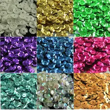 Shoe-Caps Dress Paillette Sewing-Craft Diy-Accessory Sequins Bling Flat Loose Round 6mm