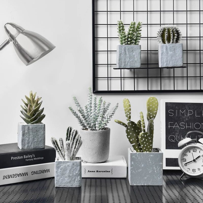 

Creative Nordic home succulent cactus simulation plant potted ornaments green plant interior decoration