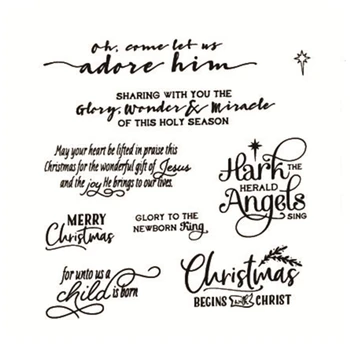 

New 2020 Metal Cutting Dies and Scrapbooking For Paper Making Christmas Words Embossing Frame Card Clear Stamps Stampin Up Set