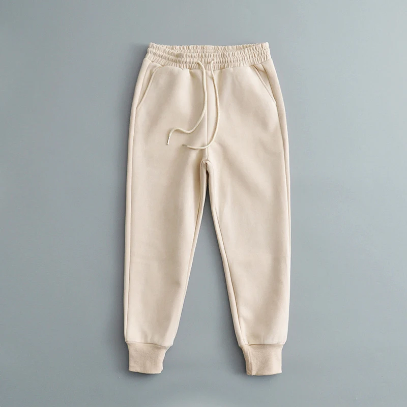 Зимние женские замшевые спортивные штаны, утепленные флисовые Теплые повседневные удобные спортивные брюки, растягивающиеся штаны для отдыха, брюки-Гарун, 5 цветов