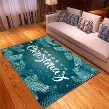 Рождественский домашний декоративный тонкий пенопластовый ковер, большой моющийся прямоугольный мягкий фланелевый напольный коврик без запаха яркого цвета