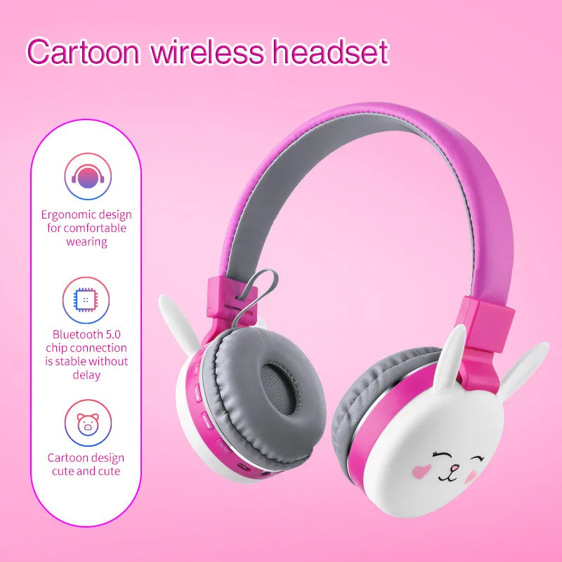 Cute Cartoon Bluetooth 5.0 Headphones Stereo Sound With Microphone Music Earphones For Children Kids Girls Gift Headset 2021 Hot |