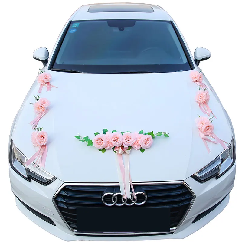 Romantic wedding car decoration style flower European artificial rose head h | Дом и сад