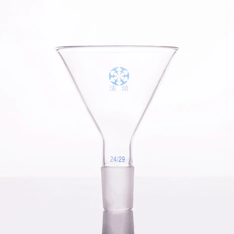 

Triangle funnel,D. 50mm/75mm/90mm/100mm/120mm/150mm/180mm/210mm/240mm/300mm,Triangle feeding funnel,Thick-walled,joint 24/29