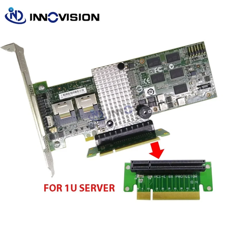 With protector LSI MegaRAID SAS 9260-8i LSI00198 8 портов 512 МБ кэш SFF8087 6 ГБ raid0.1.5.6.10.50. 60 PCI-E 2,0X8 плата контроллера - Цвет: With protector