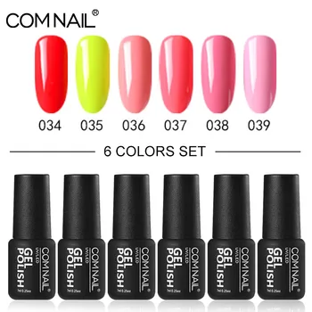 

Comnail 6Pcs/Lot Gel Nail Polish for Manicure Semi Permanent Soak Off UV LED Gel Lacquer Nail Art Long Lasting Need Base Top
