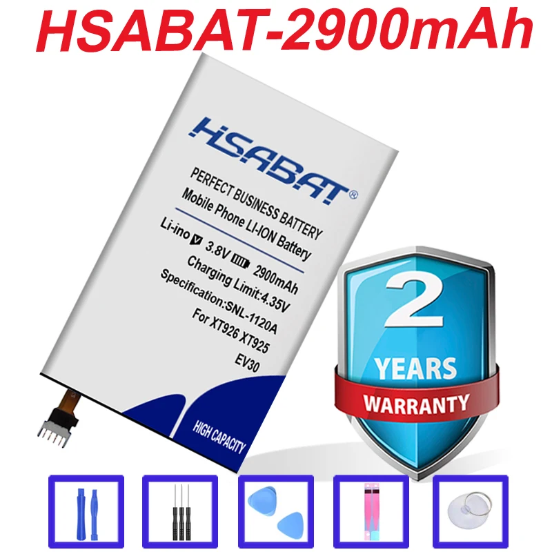 Аккумулятор HSABAT 2900 мАч для SNN5915A Motorola Verizon Droid RAZR HD XT926 EV30 аккумулятор XT925 XT890|battery