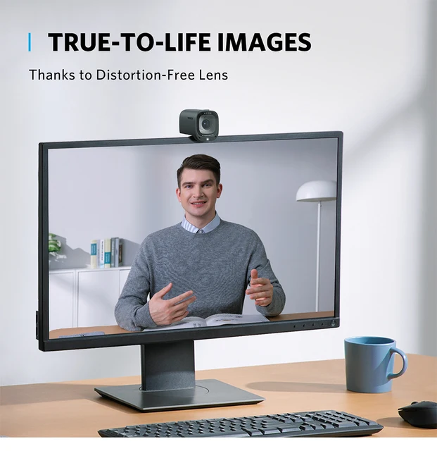 Webcam Anker PowerConf C200 2K - Con Microfono Noise Cancelling E Copertura Privacy