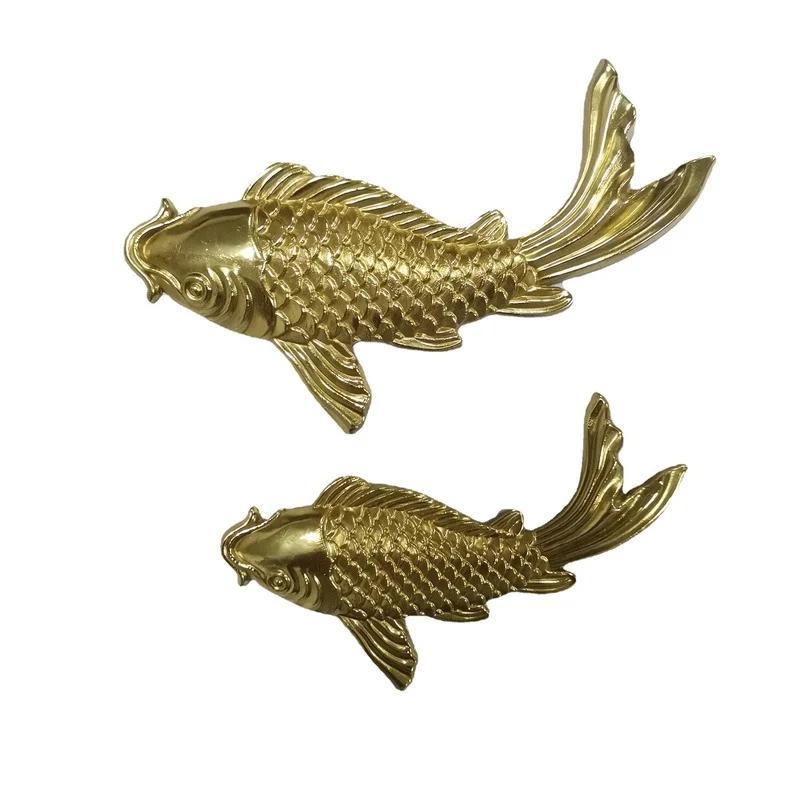 Latão Single-sided Peixe Cerâmica Móveis Parede de Fundo Cobre Arte Ferro Tela de Correspondência Acessórios Puxadores e Alças