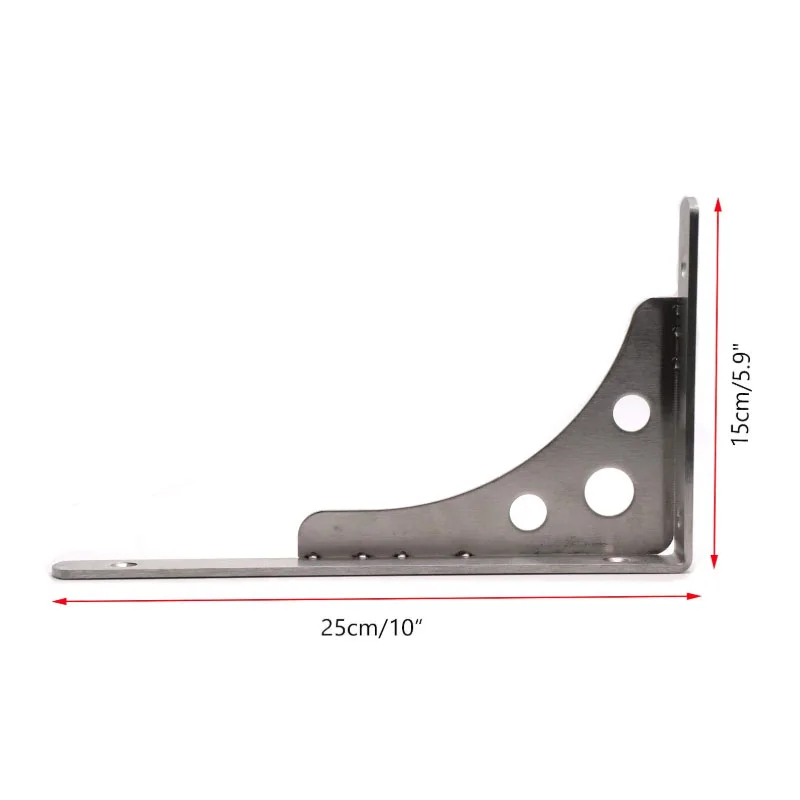 Shelf Bracket Stainless Steel Corner Brace Support 8" 10" 12" Length- Pack of 2pcs - Цвет: 10 inches