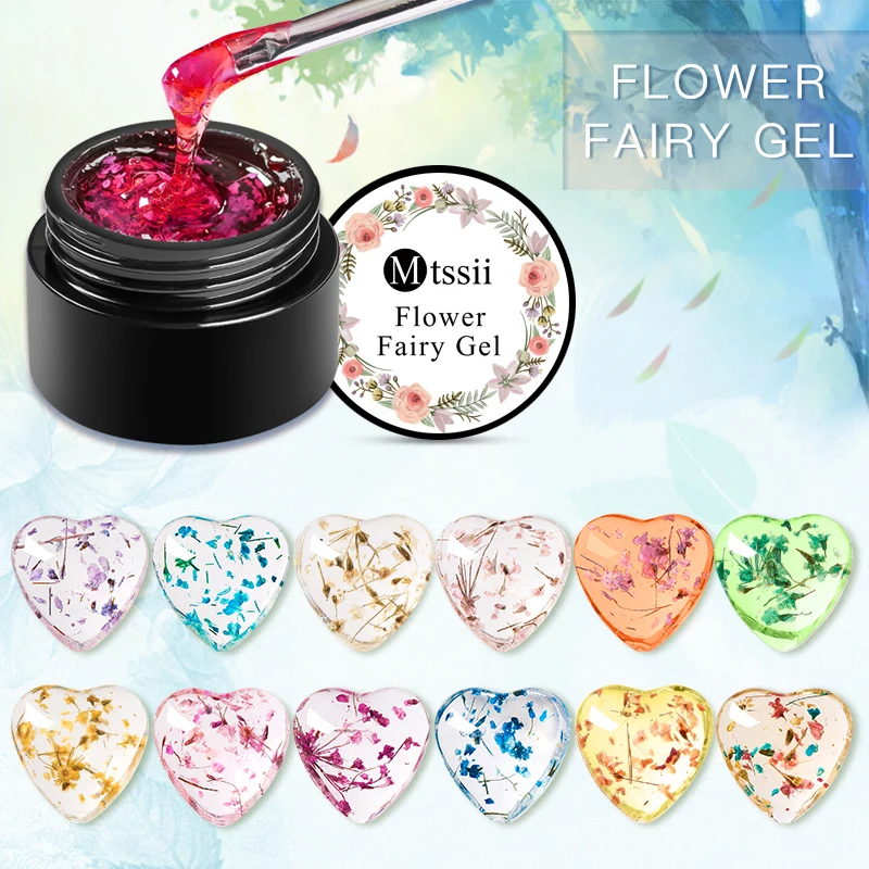 Гель-лак для ногтей Mtssii Flower Fairy 5 мл цветной розовый зеленый полупрозрачный