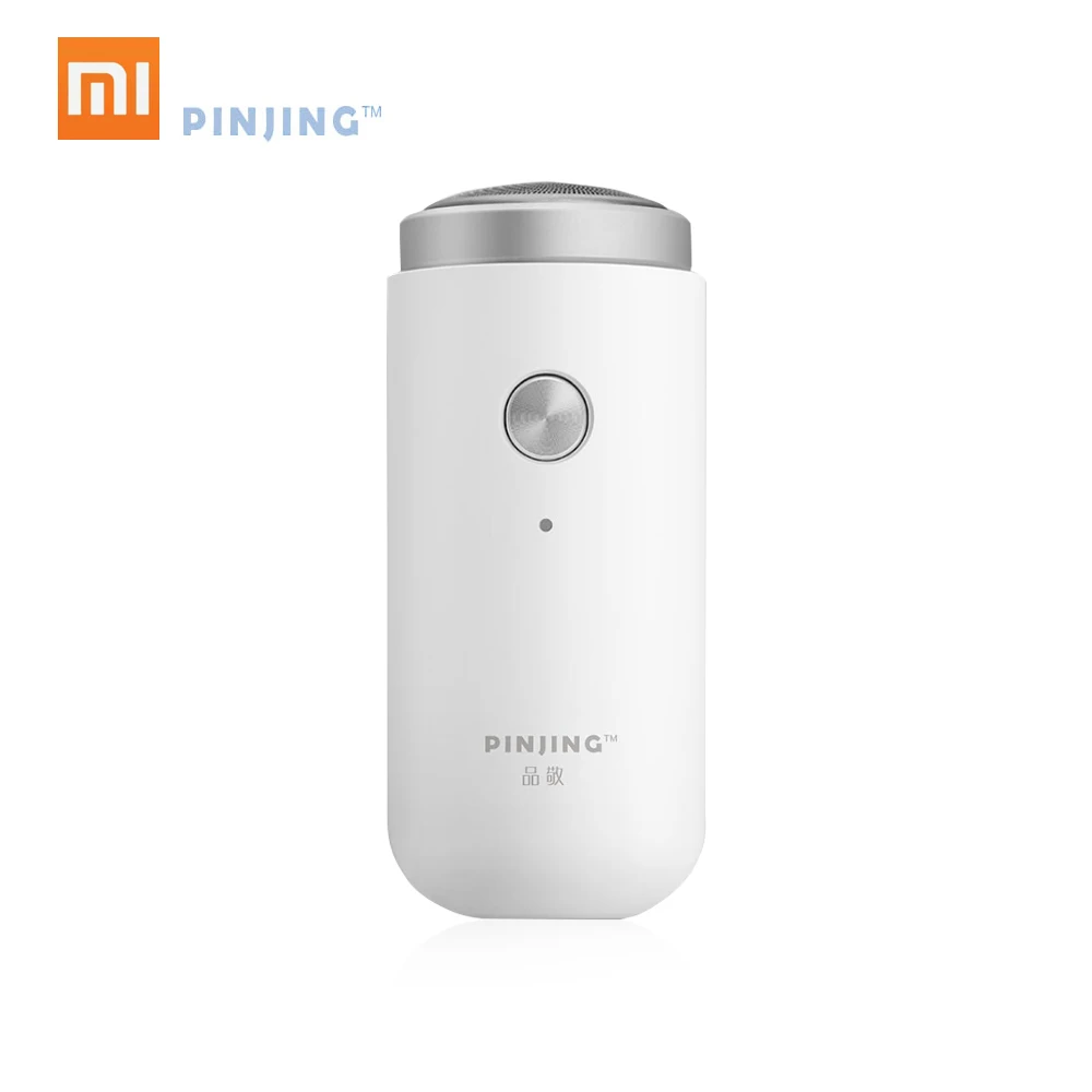 Xiaomi PINJING(SO WHITE) Мини электробритва, портативная перезаряжаемая бритва с USB триммером для бороды, моющееся бритье, светодиодный индикатор