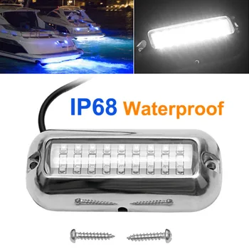 

White 27LED Underwater Boat Ship Marine Transom Light Lamp 316 Stainless Steel