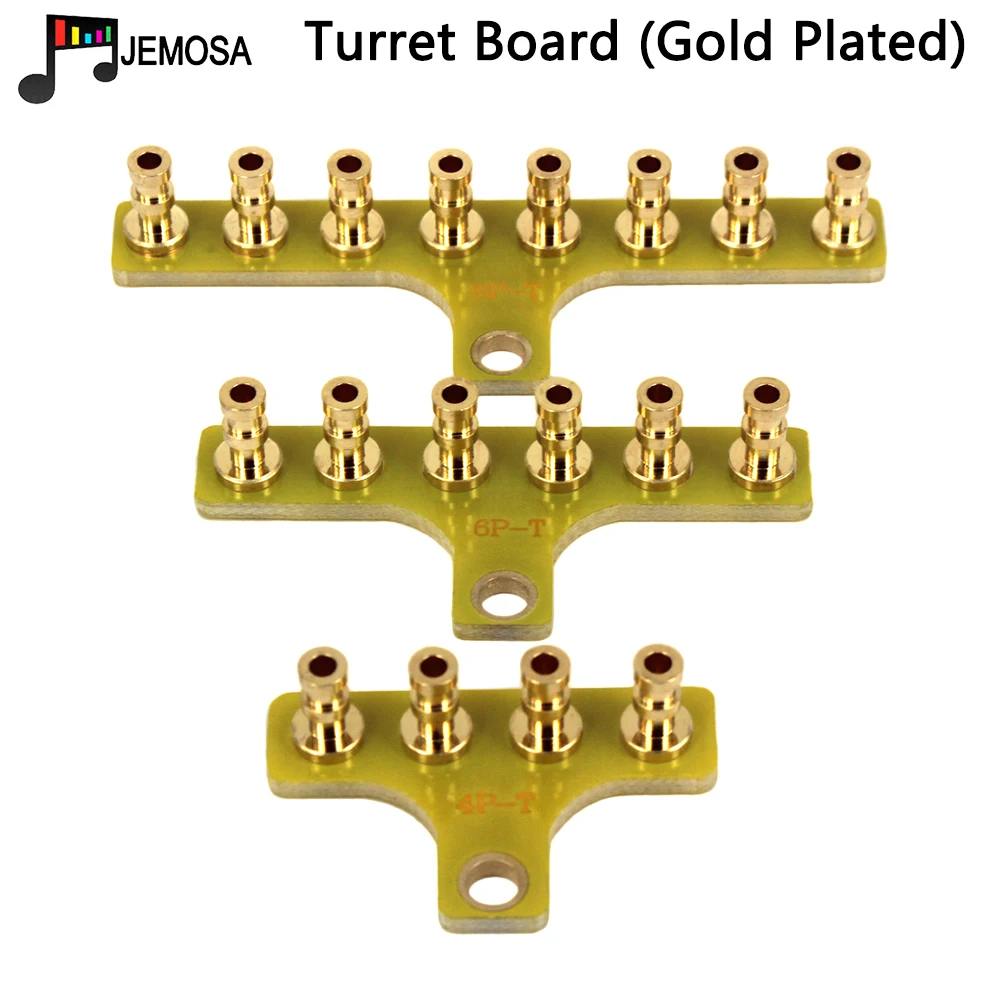 Placa de etiquetas de Audio DIY, Turret Board, Terminal, Placa dorada para amplificador de tubo Vintage, 5 piezas