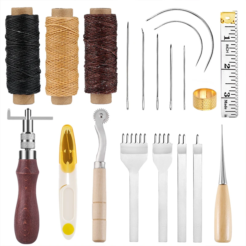 Kaobuy Professional Leather Repair Sewing Kit With Leather Needle Wax