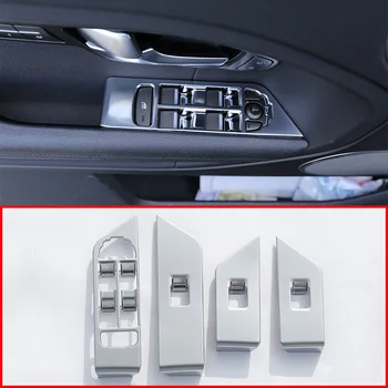 

4pcs/set Silver ABS Interior Window Button Frame Cover Trim Sticker For Land Rover Range Rover Evoque 2011-2017 Car Accessories