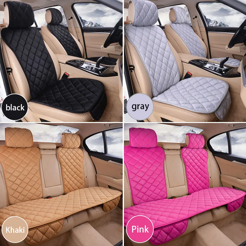 Auto Sitz Abdeckung Kissen Winter Warme Plüsch Flauschigen Auto Sitz Vorne  Hinten Wolle Pelz Capes Kissen Set Baumwolle Pad Auto innen - AliExpress