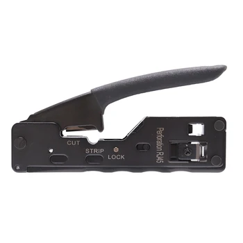 

Through Hole Cable Clamps Perforated Crystal Head Crimping Tools Multifunctional EZ Cable Clamps 6P8P Three Network Cable Pliers