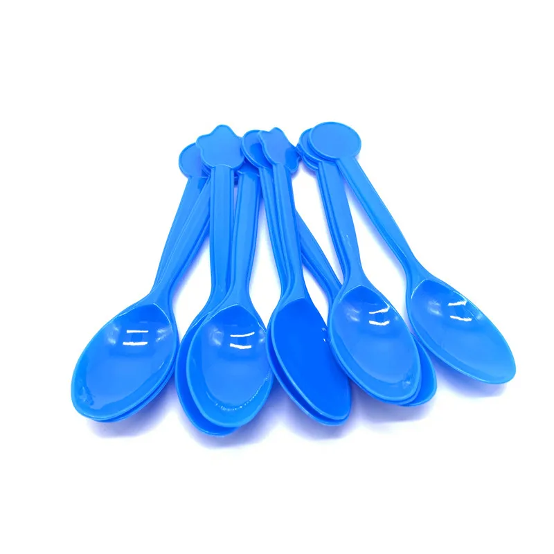 spoon-10pcs Спрос среди детей строительный инженерный транспорт тематическая вечеринка на день рождения поставки тарелки чашки флаги салфетки одноразовые трубочки посуда - Цвет: spoon-10pcs