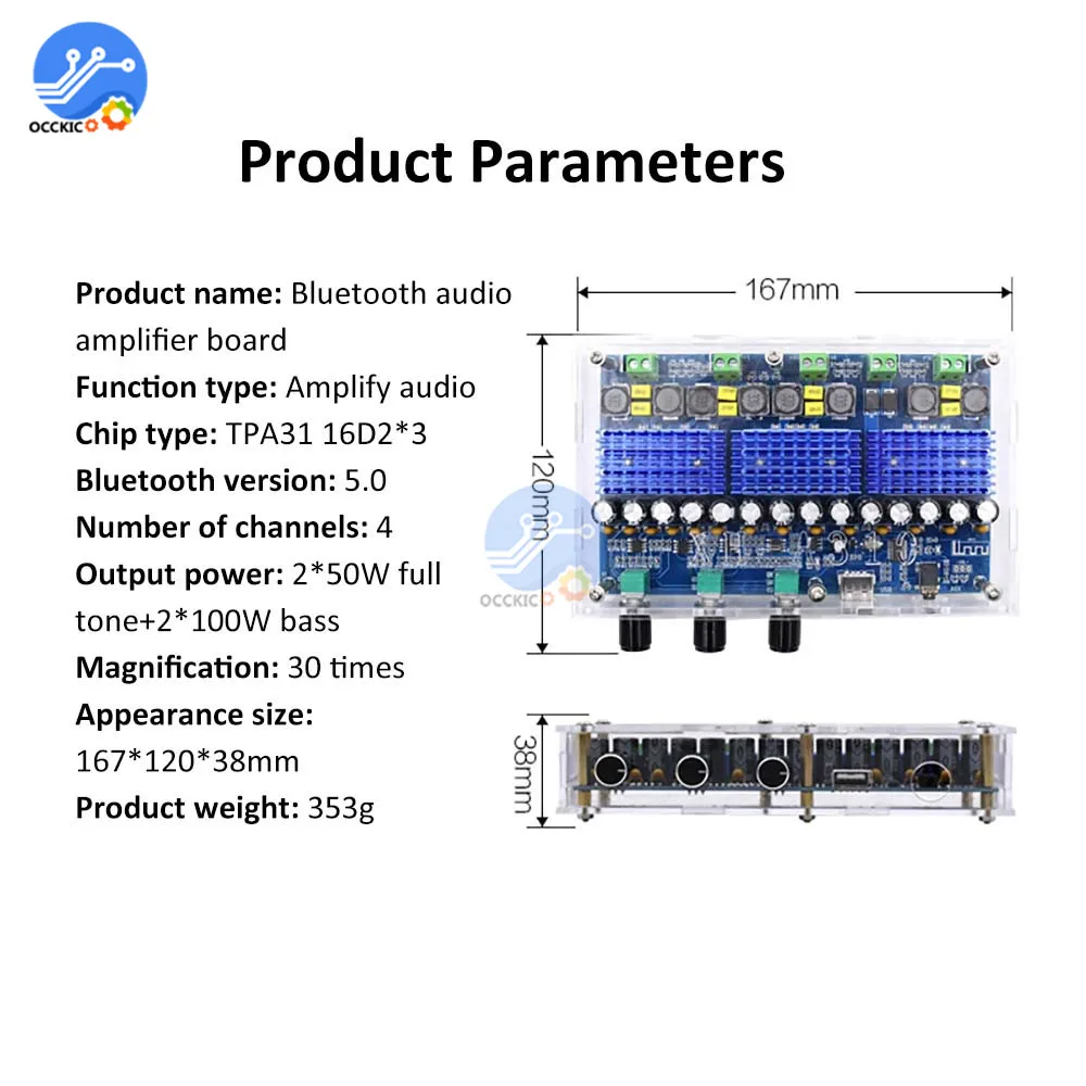 TPA3116, 50W x 2, 100W x 2, 4 Canais