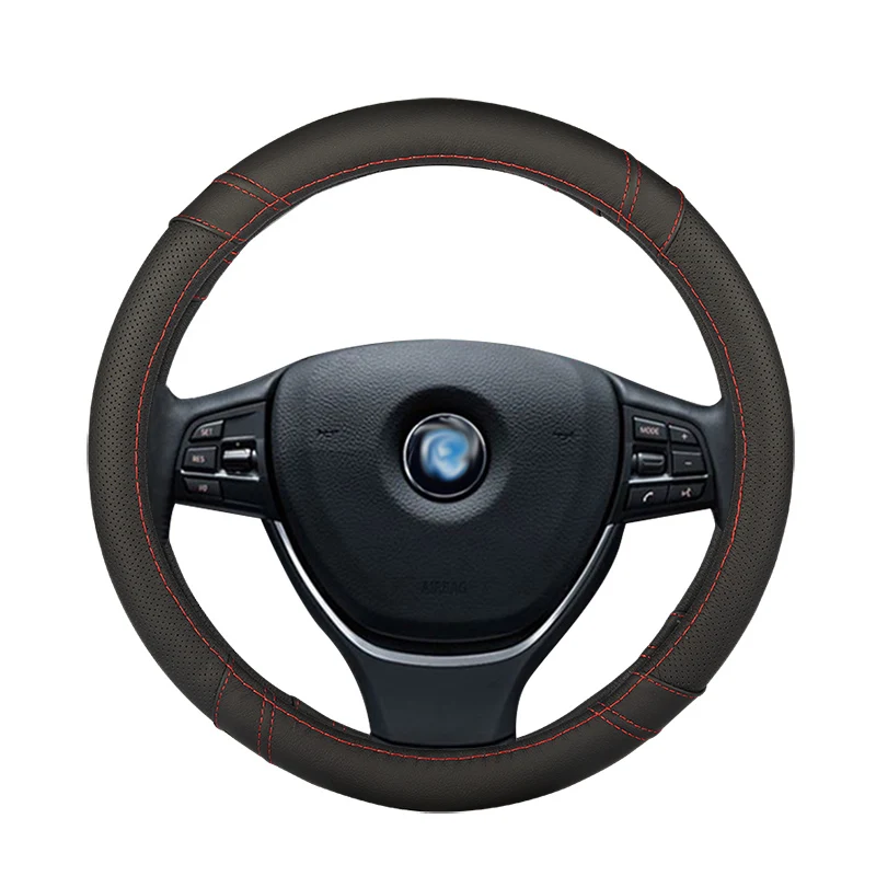 

Car Steering Wheel Cover leather Auto Interior Accessories for ford explorer 5 figo focus 1 2 3 mk1 mk2 mk3 fusion kuga mk2
