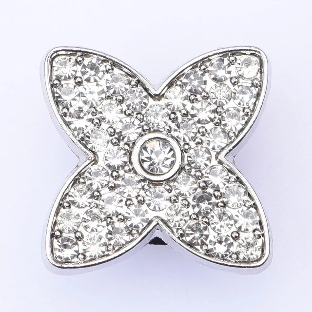 Bling Metal Croc Shoe Charms Women Butterfly Queen Crown Shoe Decorations Girl Flower Rhinestone Chains Wristband Accessories b8321