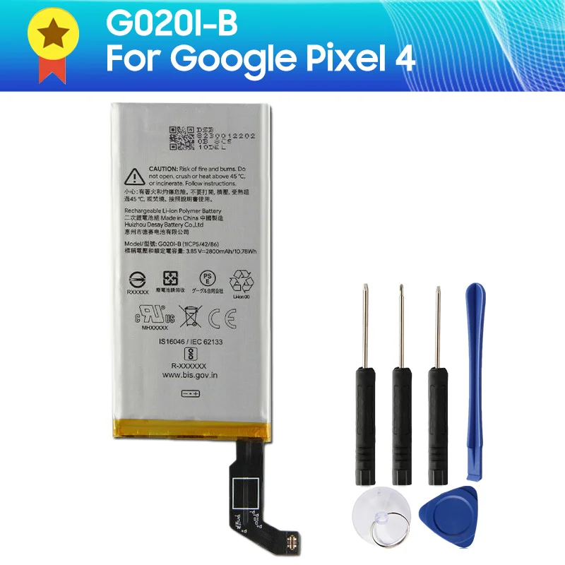 

Original Replacement Battery G020I-B For Google Pixel 4 2800mAh 3.85V 10.78Wh