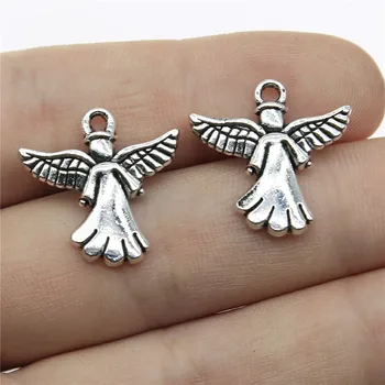 

WYSIWYG 20pcs 20x20mm Guardian Angel Pendants Angel Charm Guardian Angel Pendants DIY For Jewelry Making