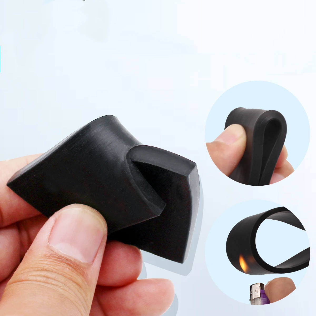 Custom Self-adhesive Solid Silicone Sealing Bar Heat Resist High Temperature Seal Strip Black