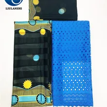 LIULANZHI африканская кружевная ткань Новое поступление нигерийские принты атласная ткань вуаль хлопок кружево для платья 5+ 2 ярдов ML8PR02