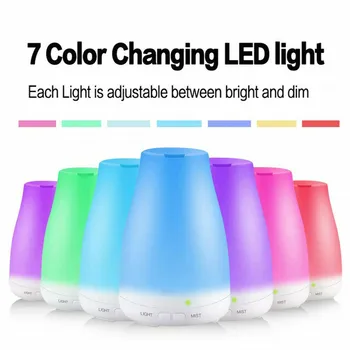 

ELOOLE 100ML Cylindrical Mini Humidifier USB Colorful LED Light Aroma Essential Oil Diffuser Air Purifier Freshener