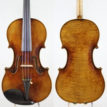 

Master Violin!European wood! Antonio Stradivari Copy! Strong and Deep Tone!Free Shipping!AUBERT Bridge!Dominant 135B Strings