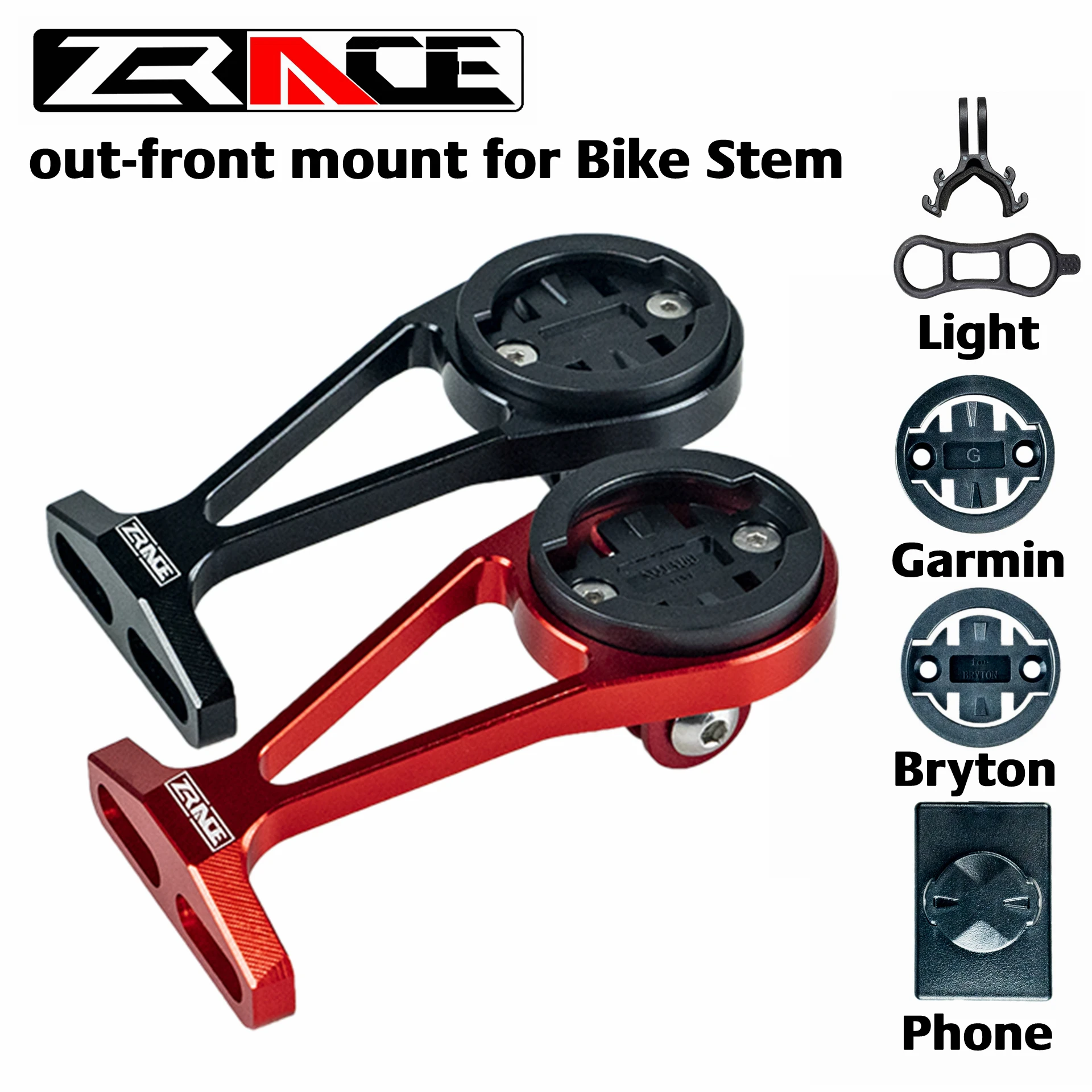 

ZRACE Bicycle Computer Out front Mount Holder for Bike Stem compatible iGPSPORT Garmin Bryton GoPro Mobile phone Spotlight