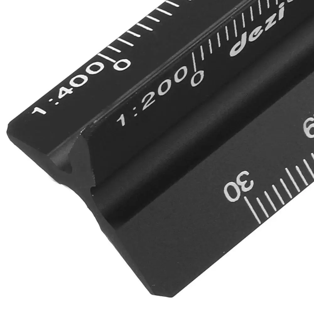 Scale Ruler Aluminum Alloy 30cm Engineer Triangular Scale Architect Rulers Drafting Tools Architectural Ruler