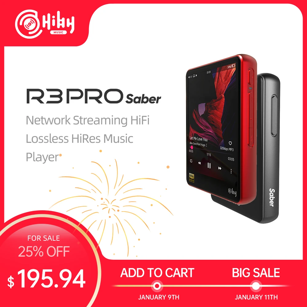 HiBy R3Pro Saber Network Streaming Music Player HiRes Lossless Digital Audio Tidal MQA 5Gwifi LDAC DSD веб радио dual