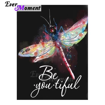

Ever Moment Diamond Mosaic Painting New Arrivals Embroidery Cross Stitch Kits Dragonfly Art Craft Home Decor For Giving 5L928