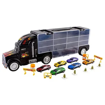

18 in 1 Child Toy Car Truck Set Diecasts and Toy Vehicles Educational 1:26 Transport Cars Carrier Toy For Children Boys