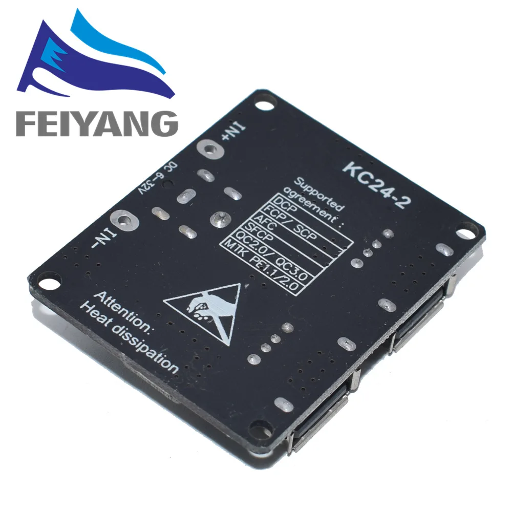 10 шт. USB QC3.0 QC2.0 USB DC-DC понижающий преобразователь зарядный понижающий модуль 6-32 в 9 в 12 В 24 В для быстрого зарядного устройства печатная плата 5 В