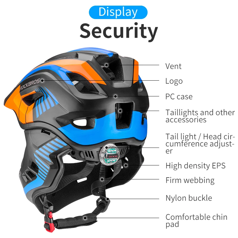 ROCKBROS Kids MTB Road Bicycle Helmet In 1Detachable Pro