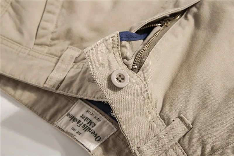The New Men's Overalls Trousers Casual Cotton Multi-pocket Straight Tactical Cargo Pants Male Brand Black yellow Green