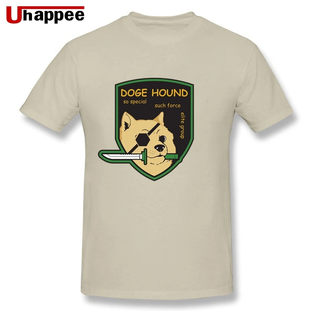 Индивидуальные Doge Hound металлические шестерни Твердые Рубашки мужские пользовательские футболки с коротким рукавом Ультра хлопок o-образным вырезом рубашки - Цвет: Natural