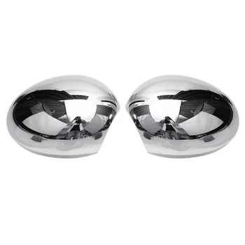 

New 2Pcs ABS Chrome Car Door Wing Mirror Glass Cap Covers Plastic for BMW for Mini Cooper 2006-2013