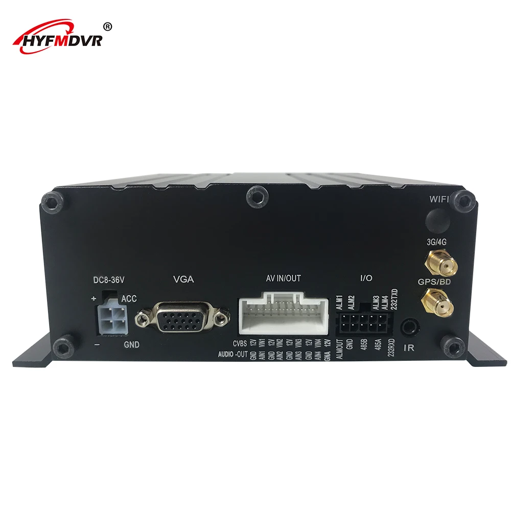 HYFMDVR DVR Video/audio-Input SD 4CH 4G GPS with Remote-Controller Car-Mobile