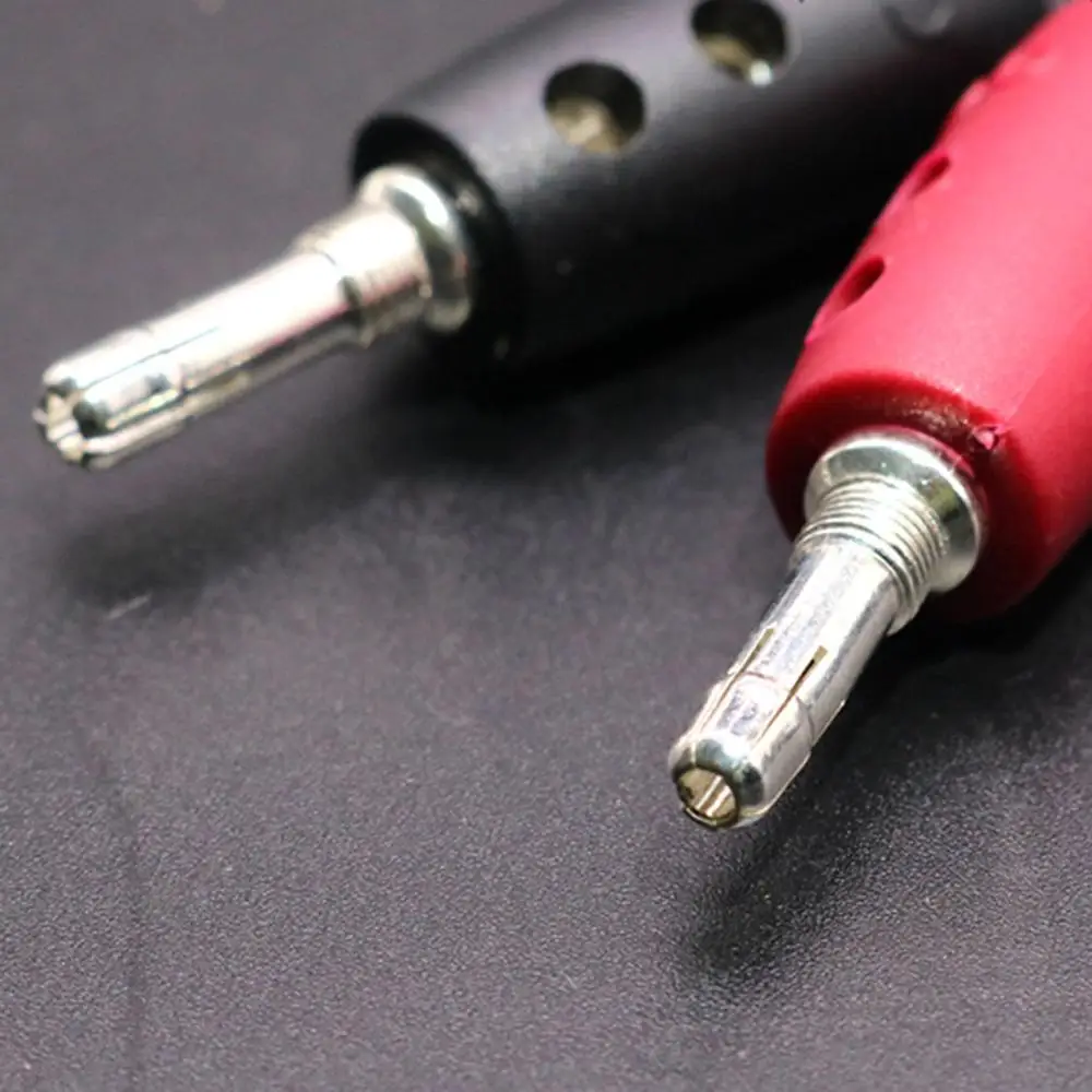 Colleimage 4 шт. Hifi Акустический кабель банан посеребренные соединители бананов вилки