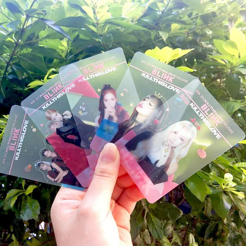 5 шт./компл. Blackpink ПВХ прозрачная Фотокарта KILL THIS LOVE альбом коллективные карты Фотокарта