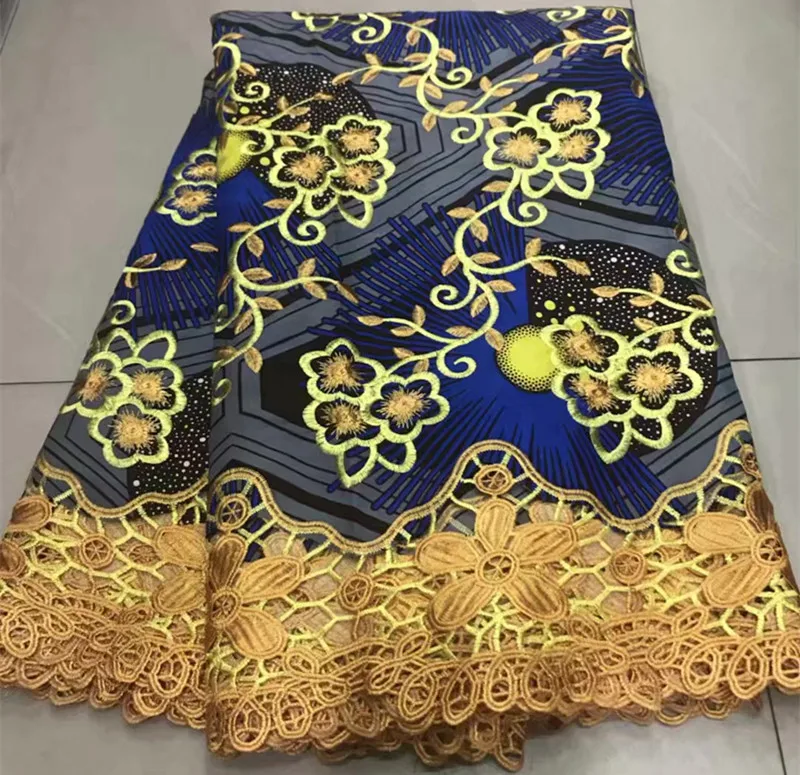 african lace fabric 100% cotton fabric guipure lace fabric african cord lace 6yard nigerian lace fabrics african fabric ZQ-B19