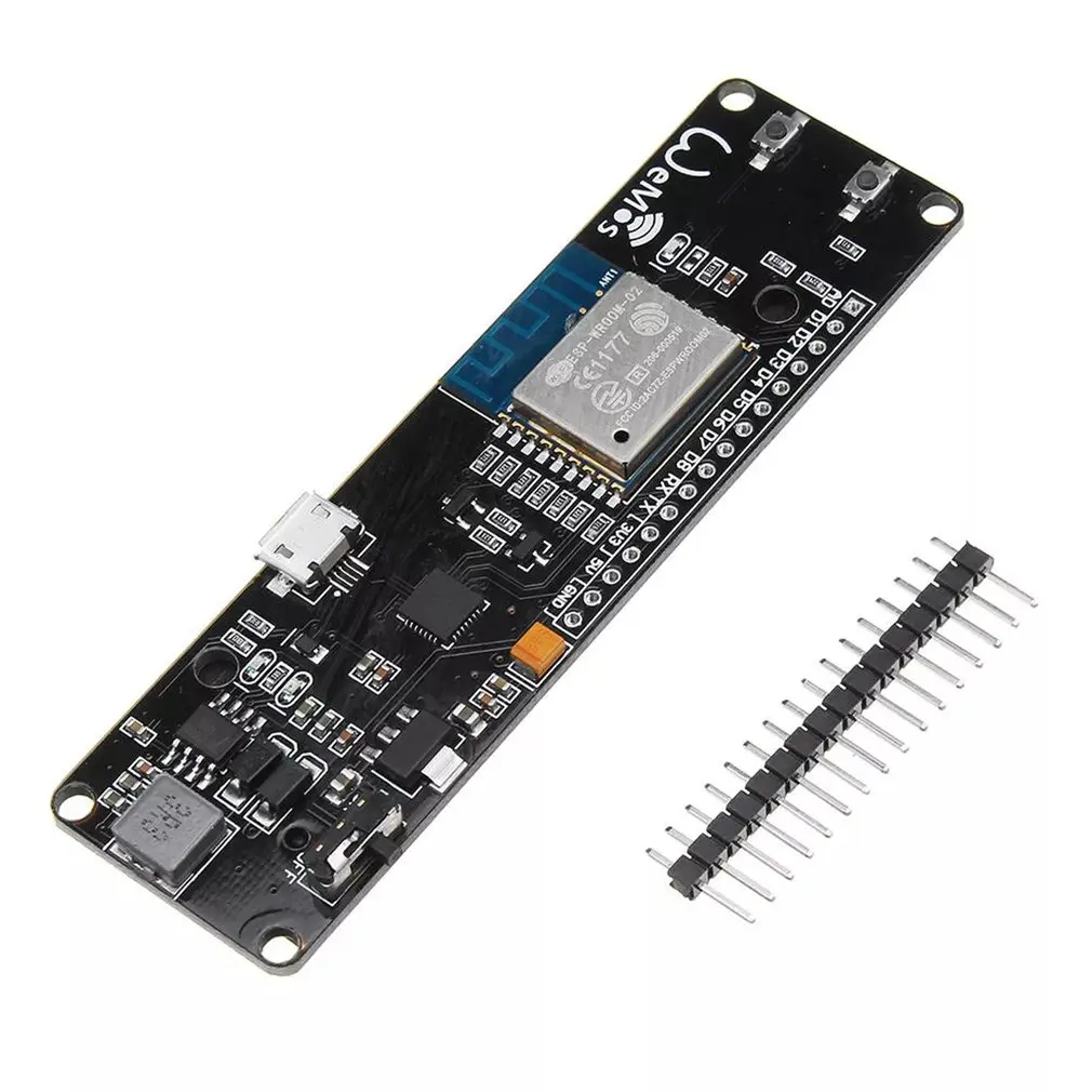 

For WeMos D1 ESP-Wroom-02 Mother Board ESP8266 Mini WiFi Nodemcu Module 18650 Charging Battery Development Board Nodemcu PWM I2C