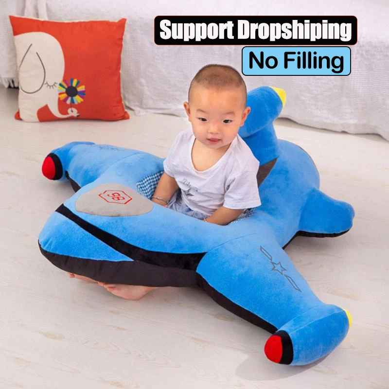 

Cartoon Airplane Baby Sofa Cover Learning to Sit Infant Feeding Chair Cover Sofa Skin for Toddler Soft Seat Case without Filler